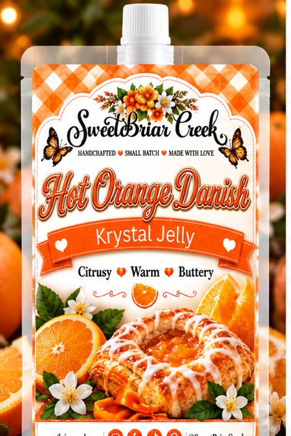 Hot Orange Danish Krystal Jelly Squeeze for wax warmers