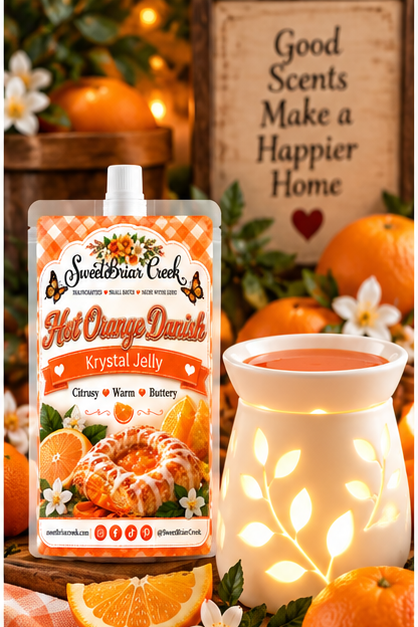 Hot Orange Danish Krystal Jelly Squeeze for wax warmers
