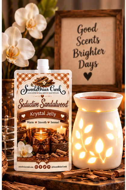 Seductive Sandalwood Krystal Jelly Squeeze for wax warmers.