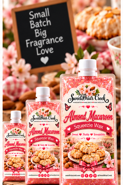 Almond Macaron Squeezie Wax + Scoopable melts for Waxwarmer