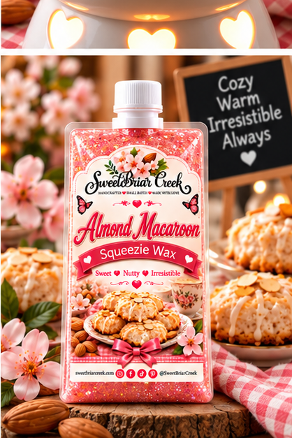Almond Macaron Squeezie Wax + Scoopable melts for Waxwarmer