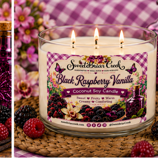 Black Raspberry Vanilla Coconut Soy Candle