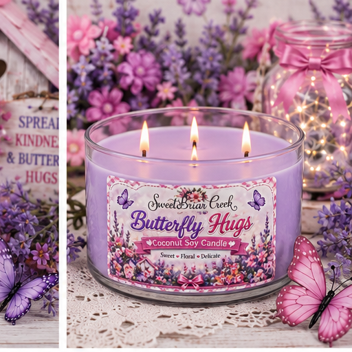 Butterfly Hugs Coconut Soy Candle