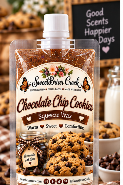 Chocolate Chip Cookies Squeezie Wax + Scoopable melts for Waxwarmer