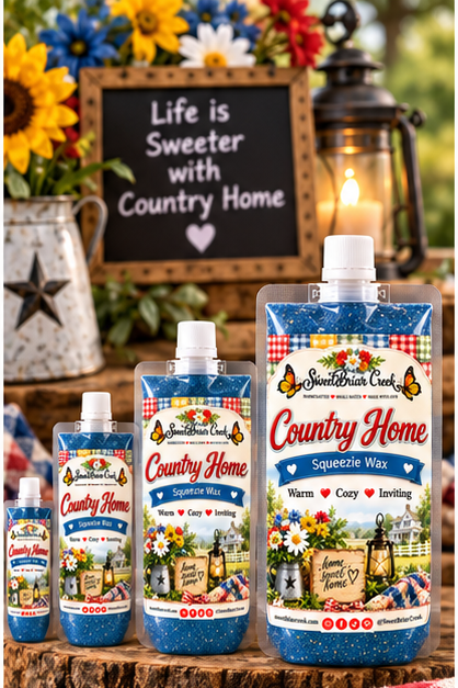 Country Home Squeezie Wax + Scoopable melts for Waxwarmer