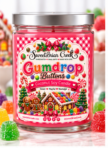 Gumdrop Buttons Coconut Soy Candle