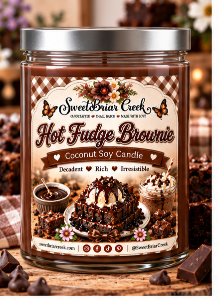 Hot Fudge Brownies Coconut Soy Candle