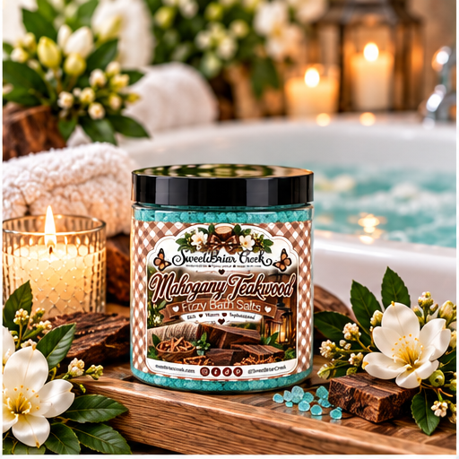 Mahogany Teakwood Fizzy Bath Salt Soak