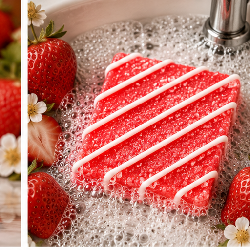 Sweet Strawberry Bubbly Scrub Body Bars