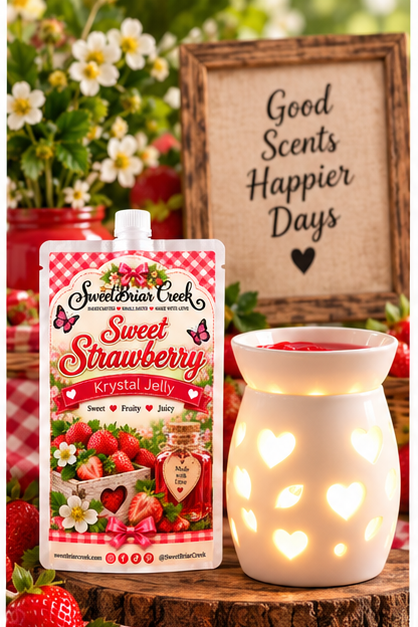 Sweet Strawberry Krystal Jelly Squeeze for wax warmers.