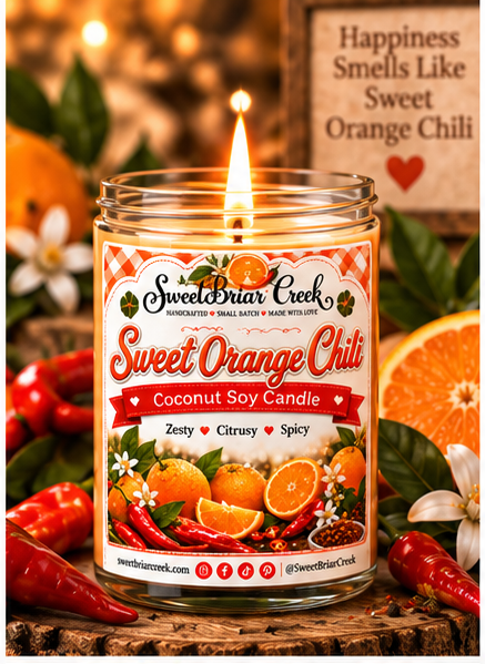 Sweet Orange Chili Coconut Soy Candle