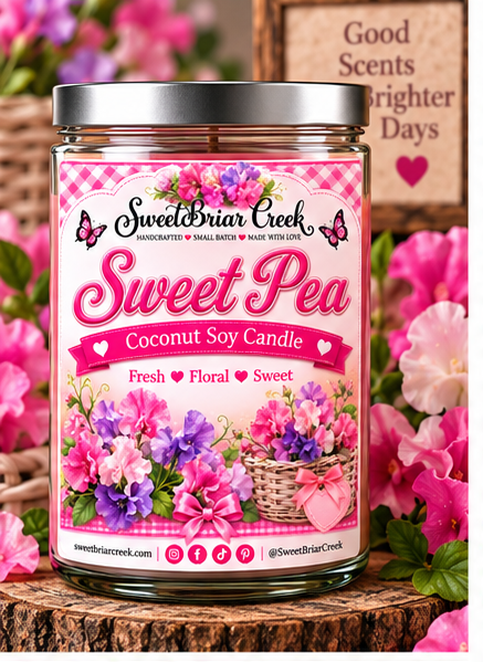 Sweet Pea Coconut Soy Candle