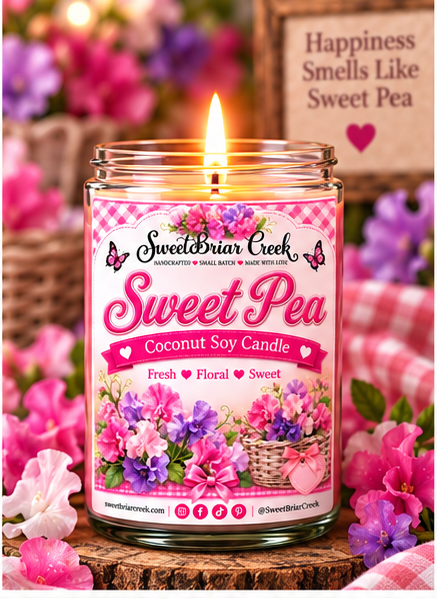 Sweet Pea Coconut Soy Candle