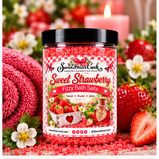 Sweet Strawberry Fizzy Bath Salt Soak
