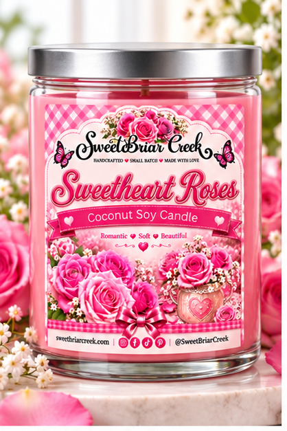 Sweetheart Roses Coconut Soy Candle