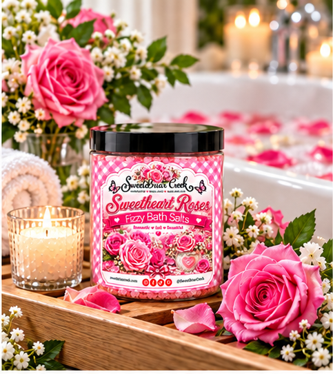 Sweetheart Roses Fizzy Bath Salt Soak