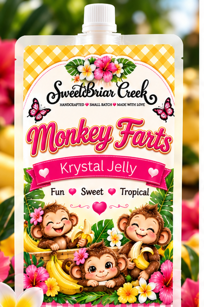Monkey Farts Krystal Jelly Squeeze for wax warmers.