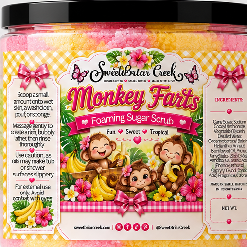 Monkey Farts Foaming Sugar Scrub
