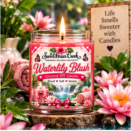 Waterlily Blush Coconut Soy Candle
