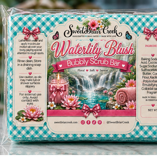 Waterlily Blush Bubbly Scrub Body Bars