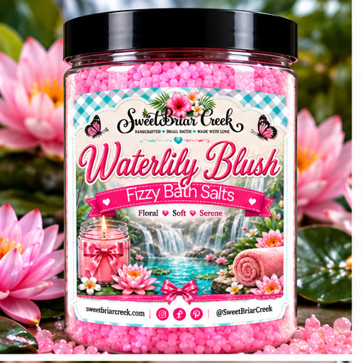Waterlily Blush Fizzy Bath Salt