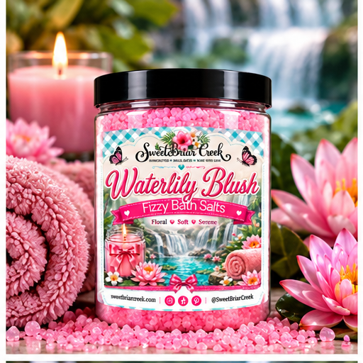 Waterlily Blush Fizzy Bath Salt