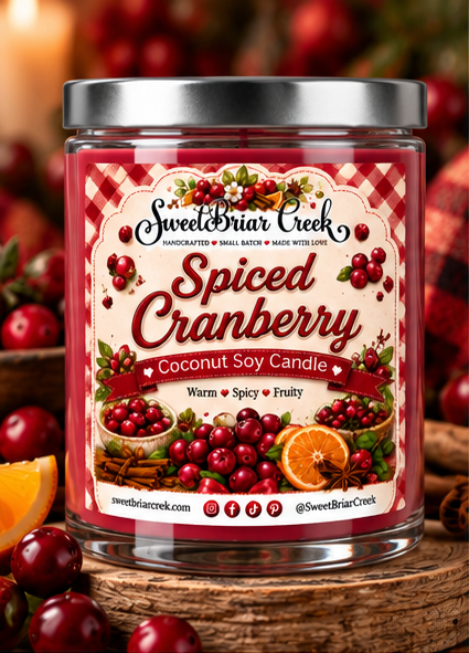 Spiced Cranberry  Coconut Soy Candle