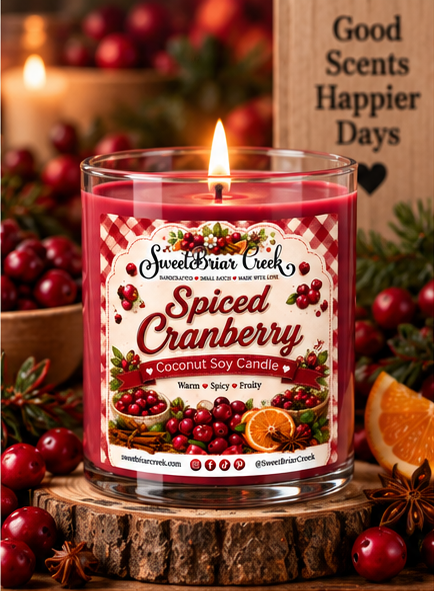 Spiced Cranberry  Coconut Soy Candle