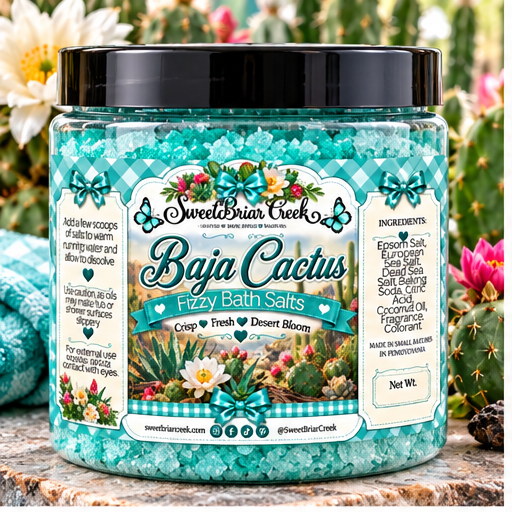 Baja Cactus Fizzy Bath Salt Soak