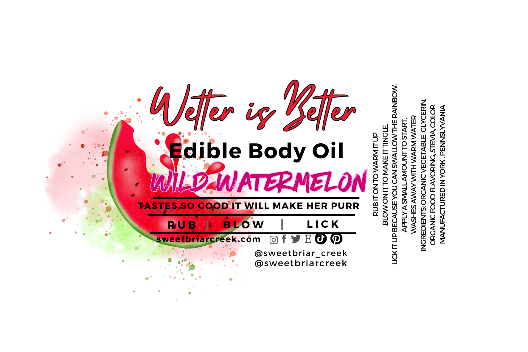 Wild Watermelon Edible Body Oil